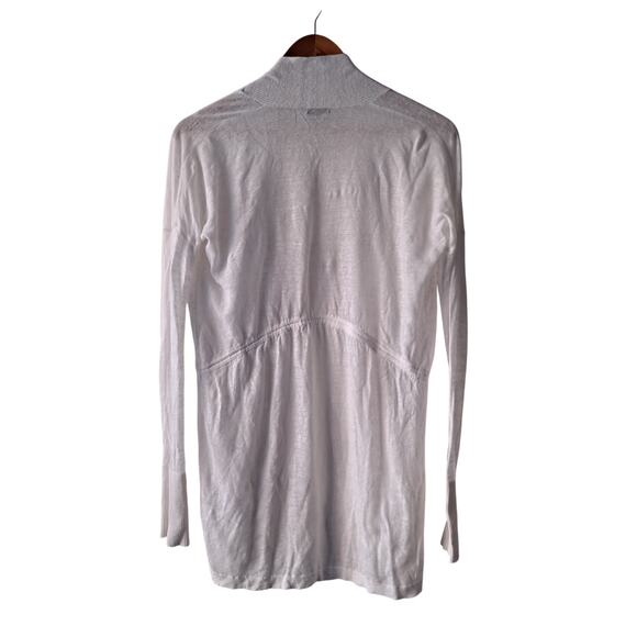 Club Monaco Open Front Cardigan Sweater Drawstring Waist White Women's Size XS - Picture 2 of 10